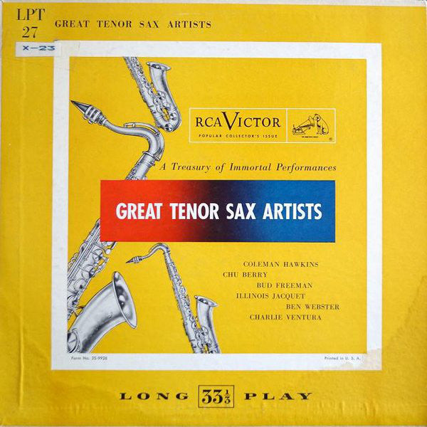 Coleman Hawkins - Great Tenor Sax Artists - Used Vinyl Record