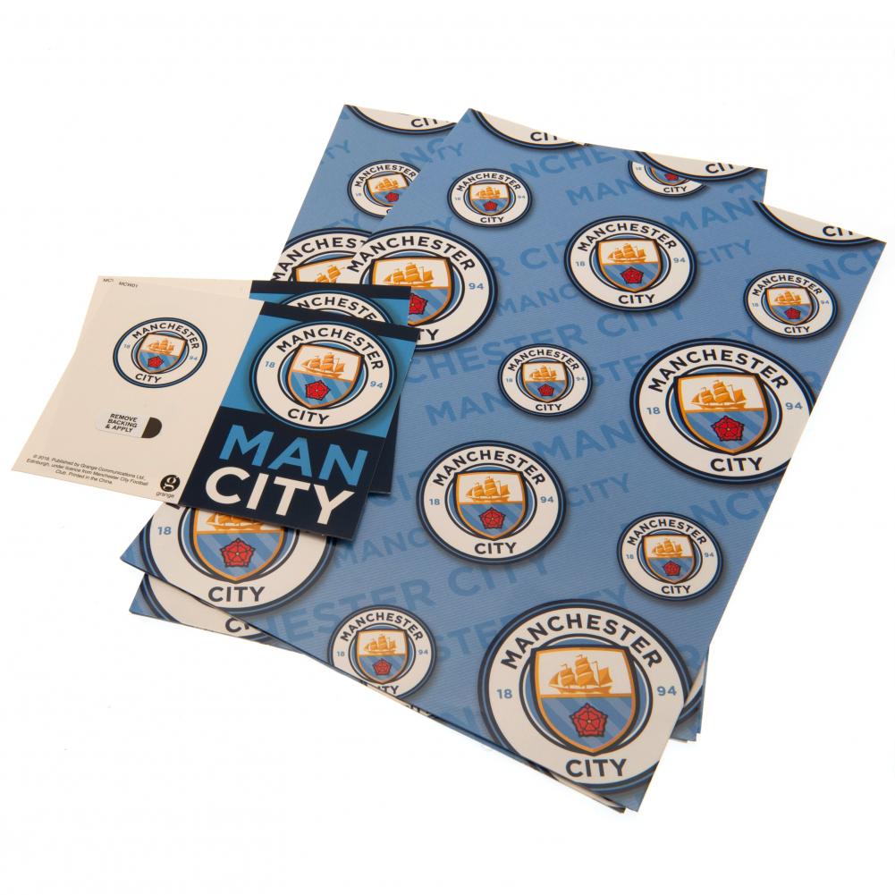 Manchester City FC - Gift Wrap - New Cards & Gift Wrap