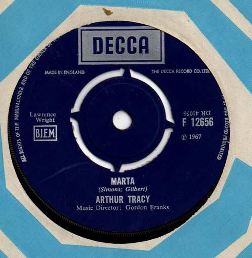Arthur Tracy - Marta - Used Vinyl Record 7"