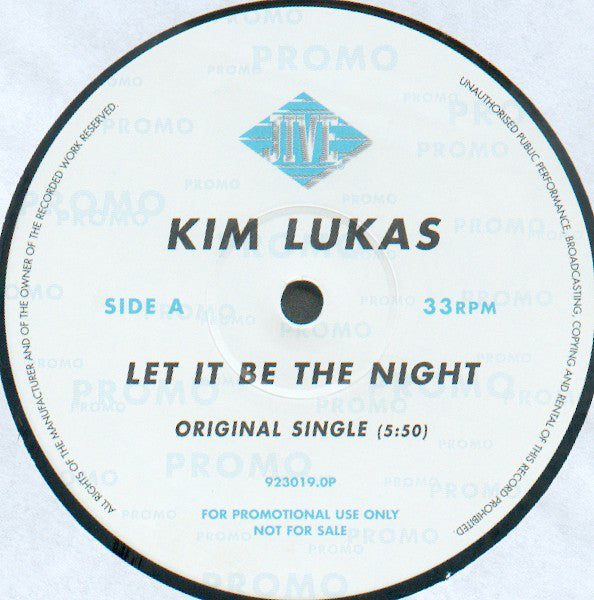 Kim Lukas - Let It Be The Night - Used Vinyl Record 12"