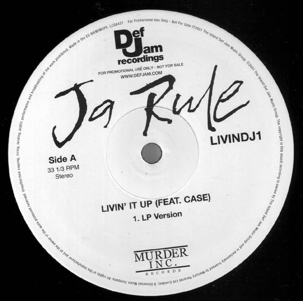 Ja Rule - Livin' It Up - Used Vinyl Record 12"