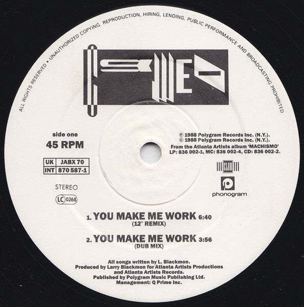 Cameo - You Make Me Work - Used Vinyl Record 12"