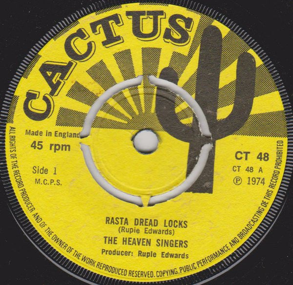 Heaven Singers - Rasta Dread Locks / Dreadlocks Dub - Used Vinyl Rec