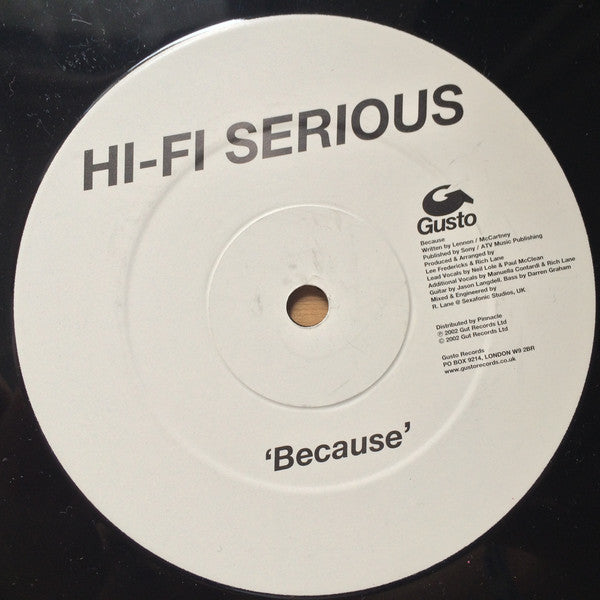 Hi Fi Serious - Because - Used Vinyl Record 12"
