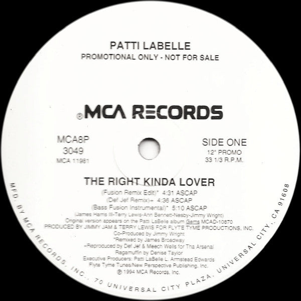 Patti LaBelle - Right Kinda Lover - Used Vinyl Record 12"