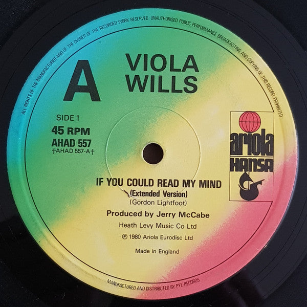 Viola Wills - If You Could Read My Mind - Used Vinyl Record 12"