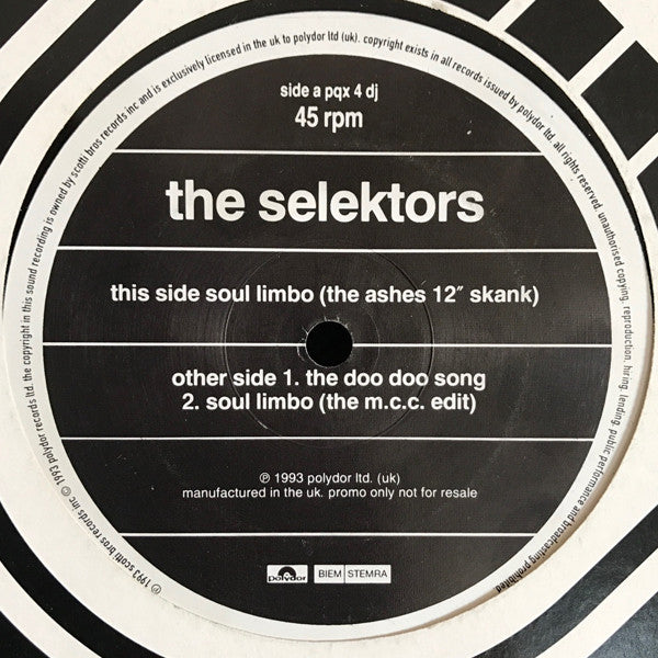 Selektors - Soul Limbo - Used Vinyl Record 12"