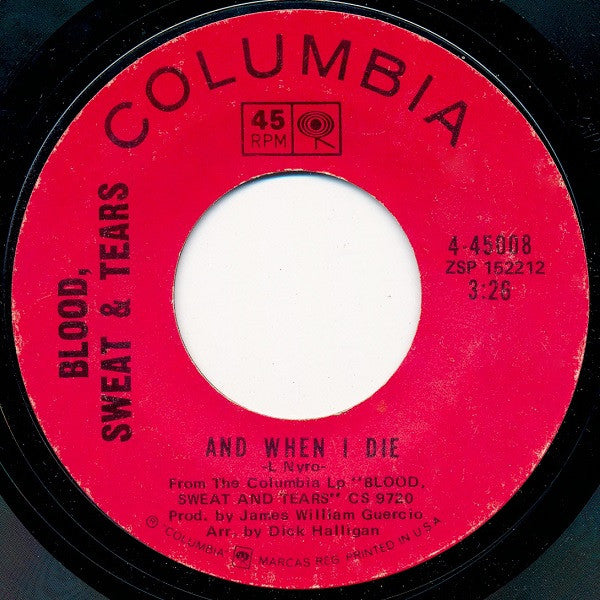 Blood - And When I Die - Used Vinyl Record 7"