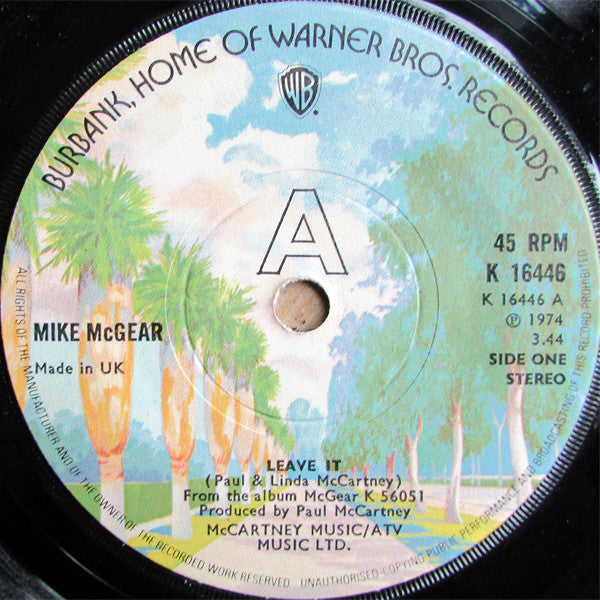 Mike McGear - Leave It - Used Vinyl Record 7"
