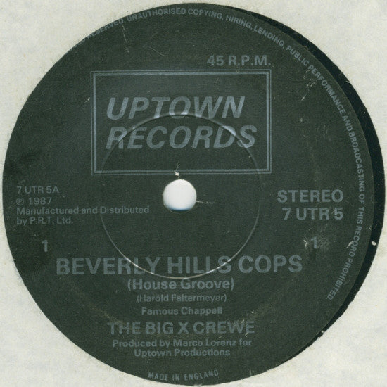 Big X Crewe - Axel F Part II (House Groove) - Used Vinyl Record 7"
