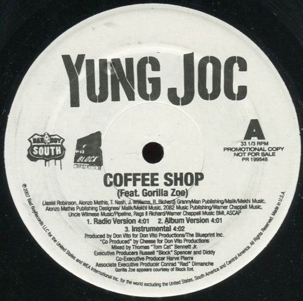 Yung Joc - Coffee Shop - Used Vinyl Record 12"