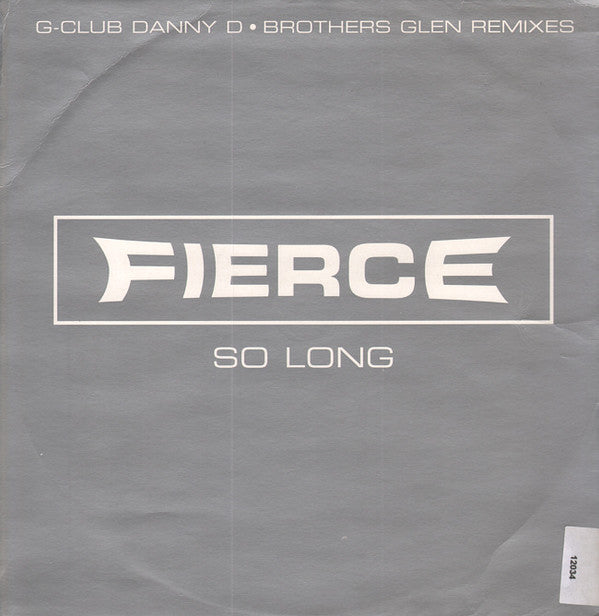 Fierce - So Long - Used Vinyl Record 12"