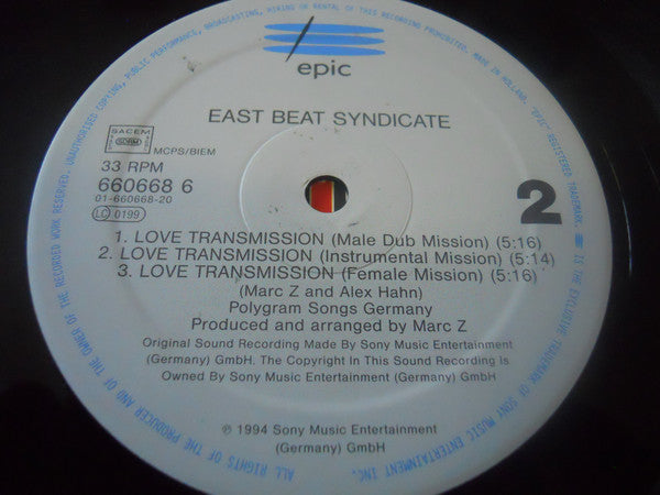 East Beat Syndicate - Love Transmission - Used Vinyl Record 12"