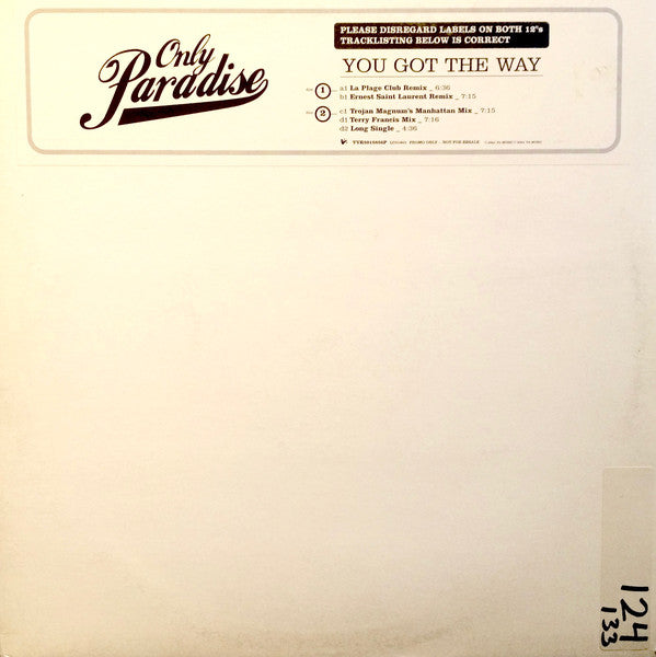 Only Paradise - You Got The Way - Used Vinyl Record 12"