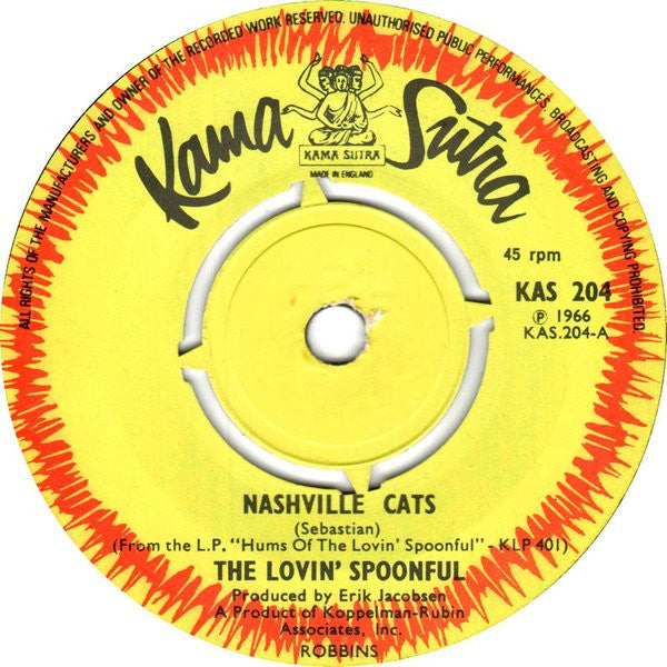 Lovin' Spoonful - Nashville Cats - Used Vinyl Record 7"
