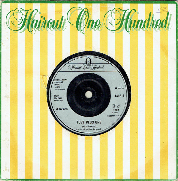 Haircut One Hundred - Love Plus One - Used Vinyl Record 7"