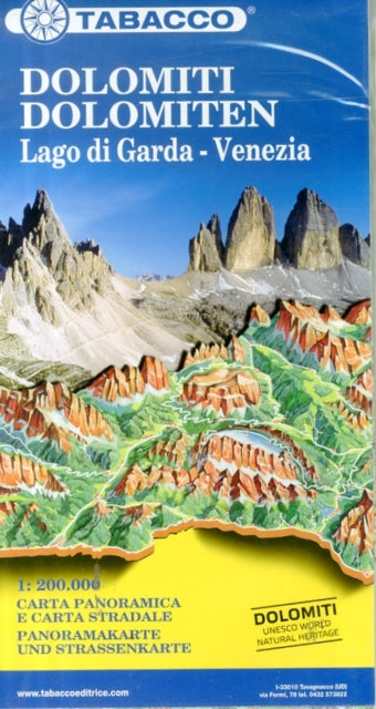 Dolomites / Lake Garda / Venice Road and Panoramic Map - New Sheet map