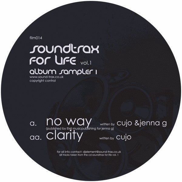 Cujo - Soundtrax For Life Vol. 1 (Album Sampler 1) - New Vinyl Record