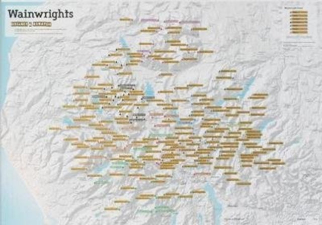 Wainwright Summits Collect and Scratch Print - New Sheet map