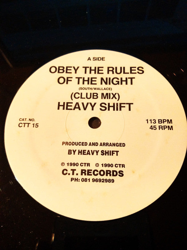 Heavyshift - Obey The Rules Of The Night - Used Vinyl Record 12"