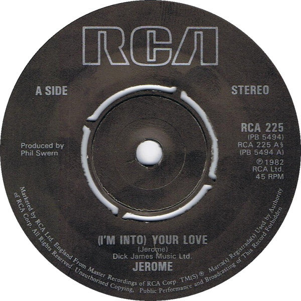 Steve Jerome - (I'm Into) Your Love - Used Vinyl Record 7"