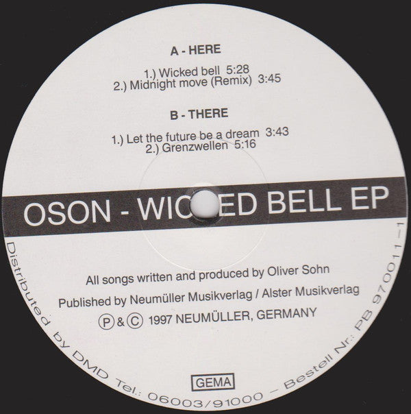 Oson - Wicked Bell EP - Used Vinyl Record 12"