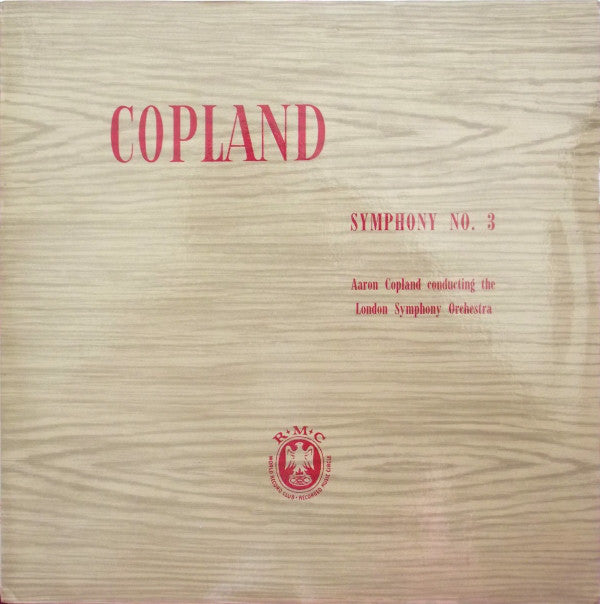 Aaron Copland - Symphony No. 3 - Used Vinyl Record