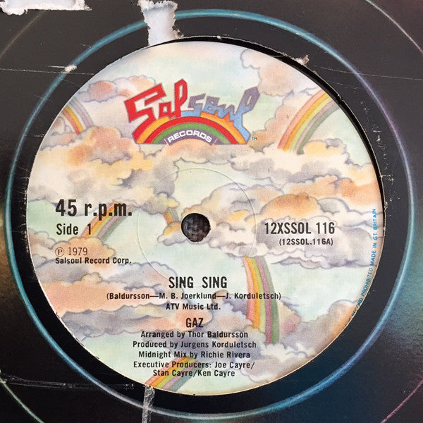 Gaz - Sing Sing - Used Vinyl Record 12"