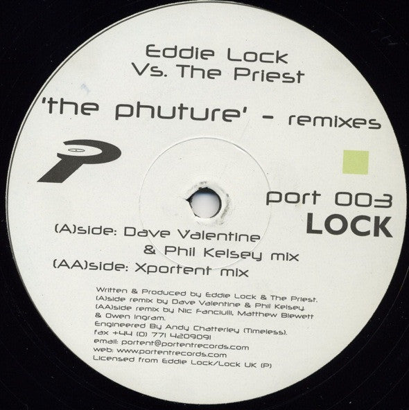 Eddie Lock - Phuture (Remixes) - Used Vinyl Record 12"