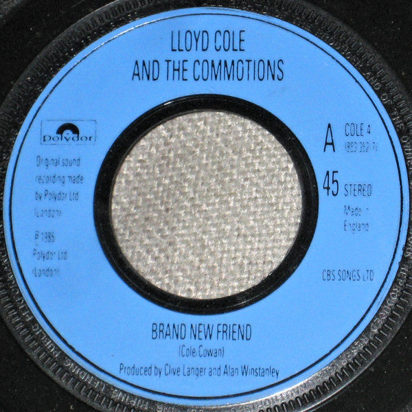 Lloyd Cole & The Com - Brand New Friend - Used Vinyl Record 7"