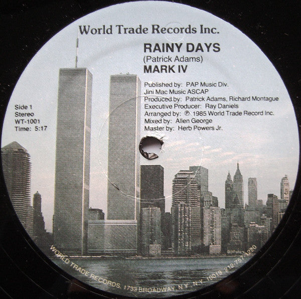 Mark IV - Rainy Days - Used Vinyl Record 12"