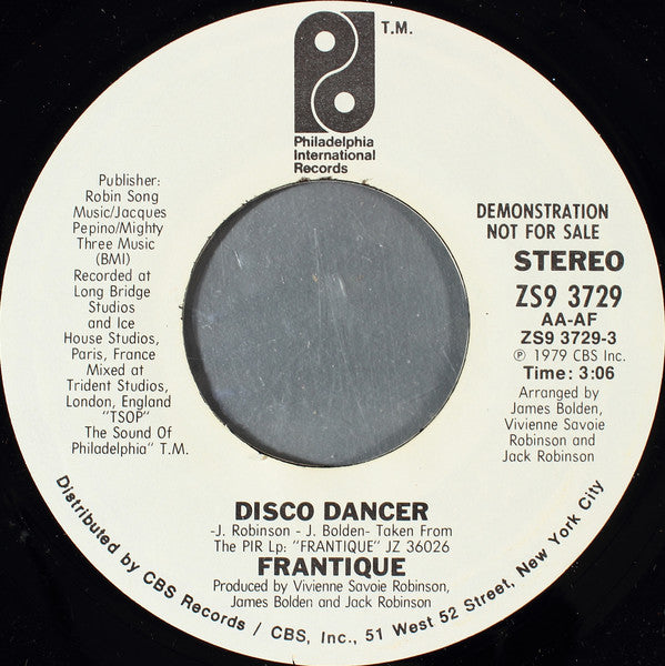 Frantique - Disco Dancer - Used Vinyl Record 7"
