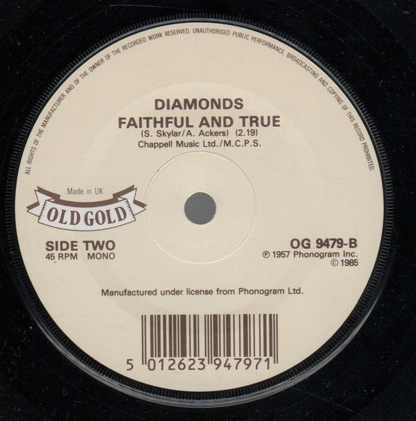 Diamonds - Little Darlin' - Used Vinyl Record 7"