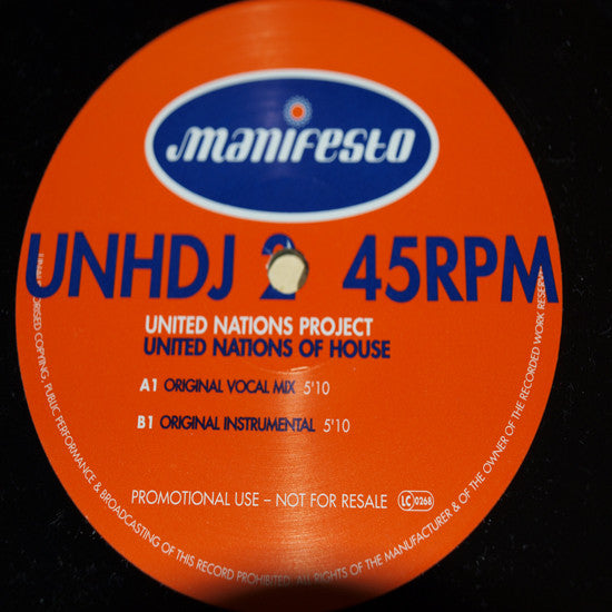 United Nations Proje - United Nations Of House - Used Vinyl