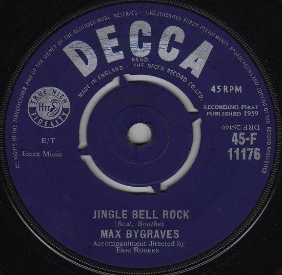 Max Bygraves - Jingle Bell Rock - Used Vinyl Record 7"