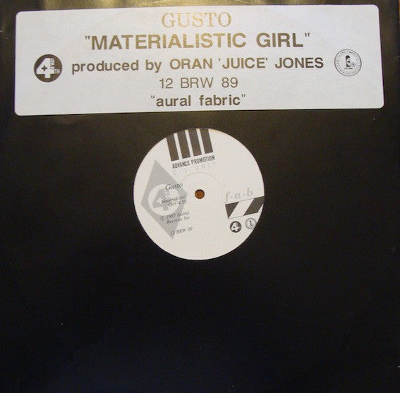 Gusto - Materialistic Girl - Used Vinyl Record 12"