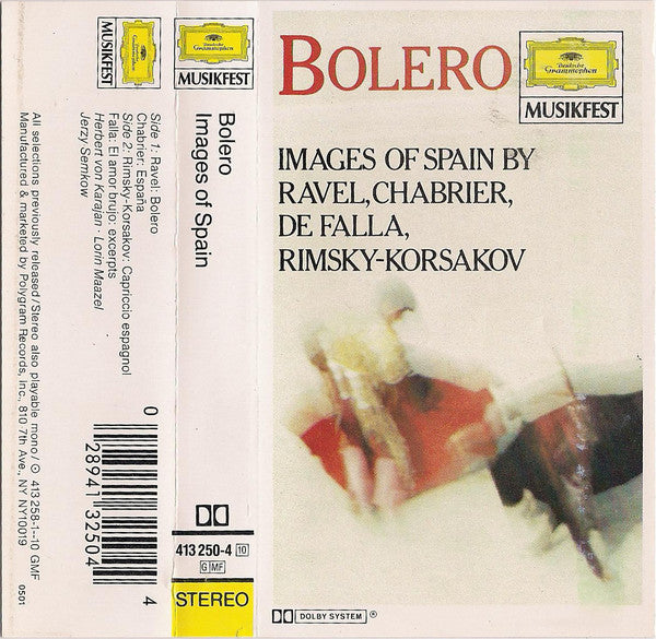 Various - Bolero, Images Of Spain - Used Cassette