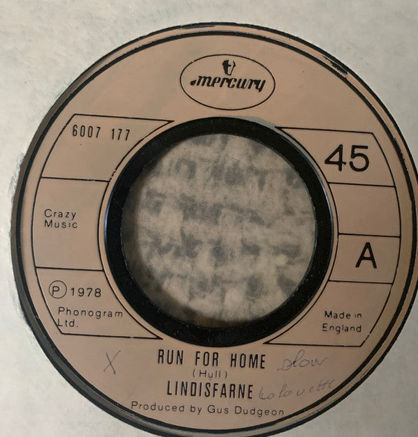 Lindisfarne - Run For Home - Used Vinyl Record 7"