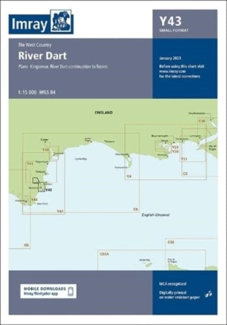 Imray - Chart Y43 : River Dart (Small Format) : 43 - New Sheet map