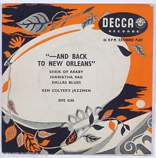 Ken Colyer's Jazzmen - And Back To New Orleans - Used Vinyl Record 7