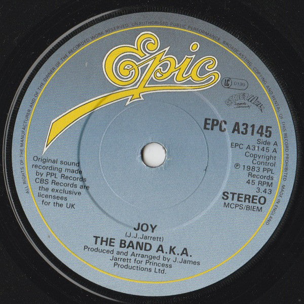 Band AKA - Joy - Used Vinyl Record 7"