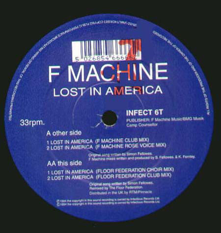 F Machine - Lost In America - Used Vinyl Record 12"