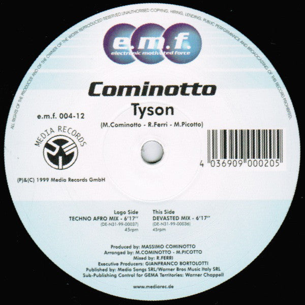 Massimo Cominotto - Tyson - Used Vinyl Record 12"
