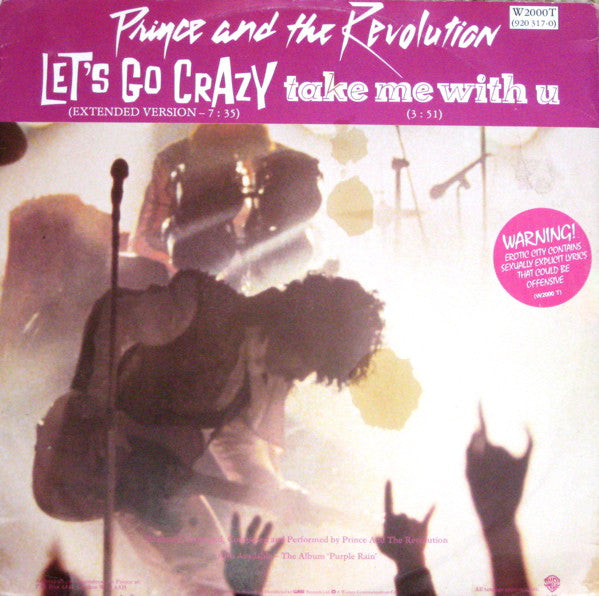 Prince And The Revol - Let's Go Crazy / Take Me With U - Used Vinyl R