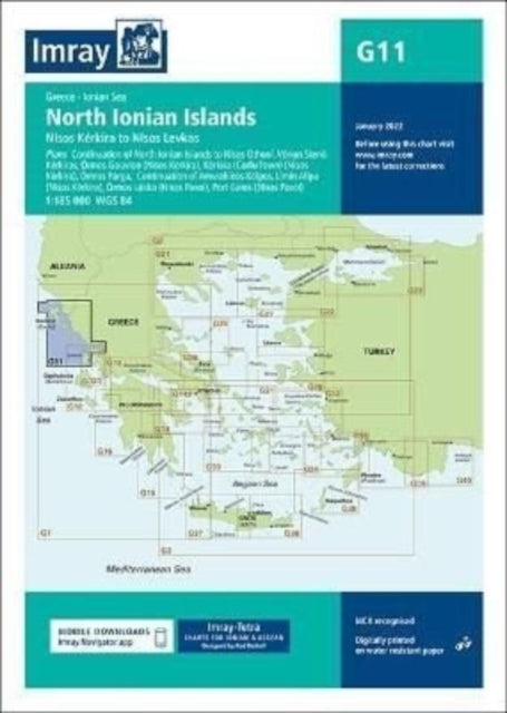 Imray - Chart G11 : North Ionian Islands : 11 - New Sheet map