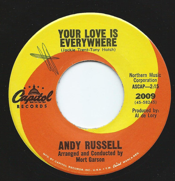 Andy Russell - Your Love Is Everywhere - Used Vinyl Record 7"