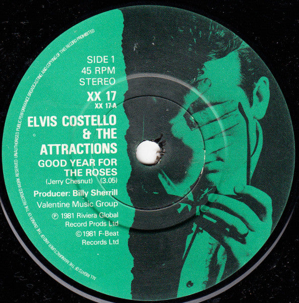 Elvis Costello & The - Good Year For The Roses - Used Vinyl Record 7"