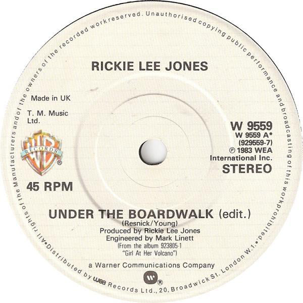 Rickie Lee Jones - Under The Boardwalk - Used Vinyl Record 7"