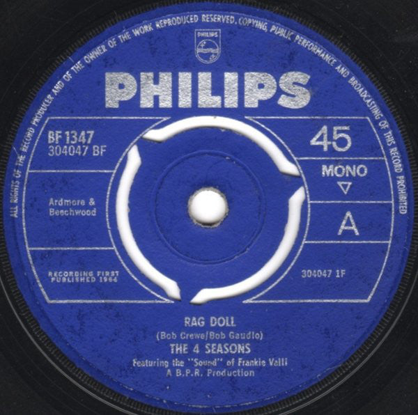 Four Seasons - Rag Doll - Used Vinyl Record 7"
