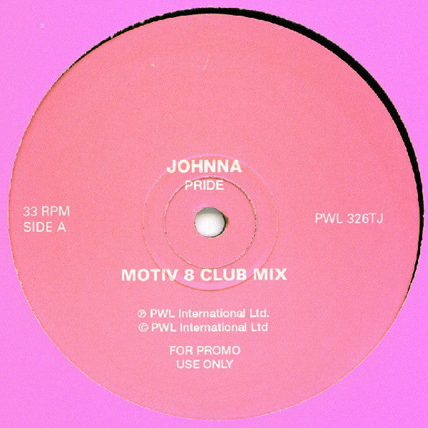 Johnna - Pride - Used Vinyl Record 12"